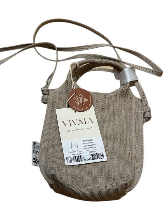 NWT - VIVAIA Mini Zahara Knit Crossbody Handbag in Almond - Picture 5 of 5